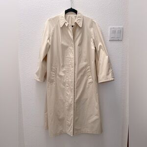 Vintage London Fog Cream Colored Button Down Trench Coat